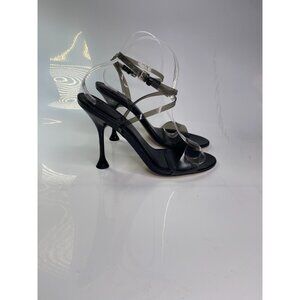 Marc Fisher LTD Women's Calisty Clear Smokey Black Women's Sandal Heel Sz 9.5